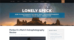 Desktop Screenshot of lonelyspeck.com
